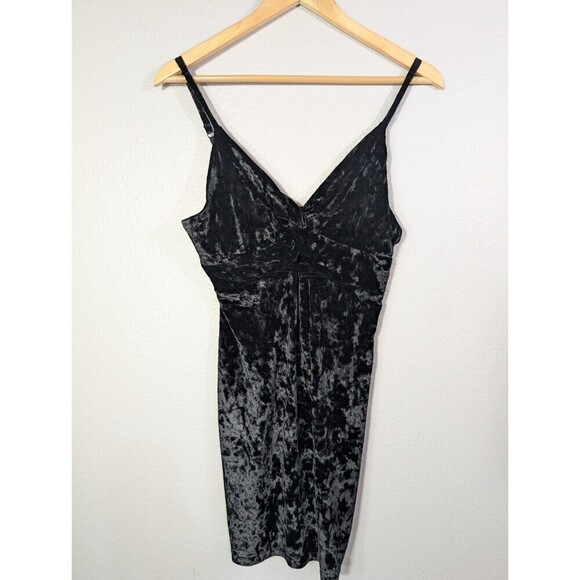 Intimately Free People Velvet Bodycon V-Neck Mini Dress Cutout Size Medium 131 - Picture 1 of 7